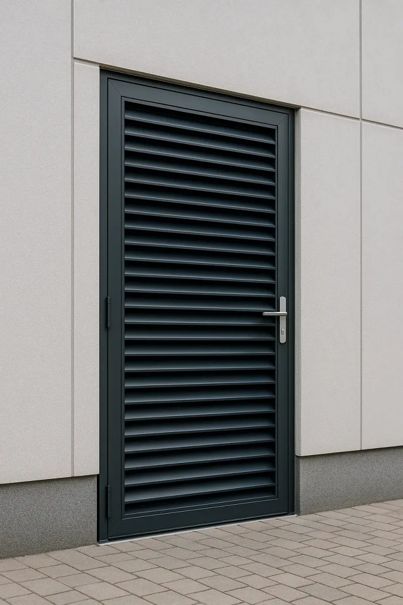 steel louvred doors - professional steel doors available in Leeds from UK manufacturers